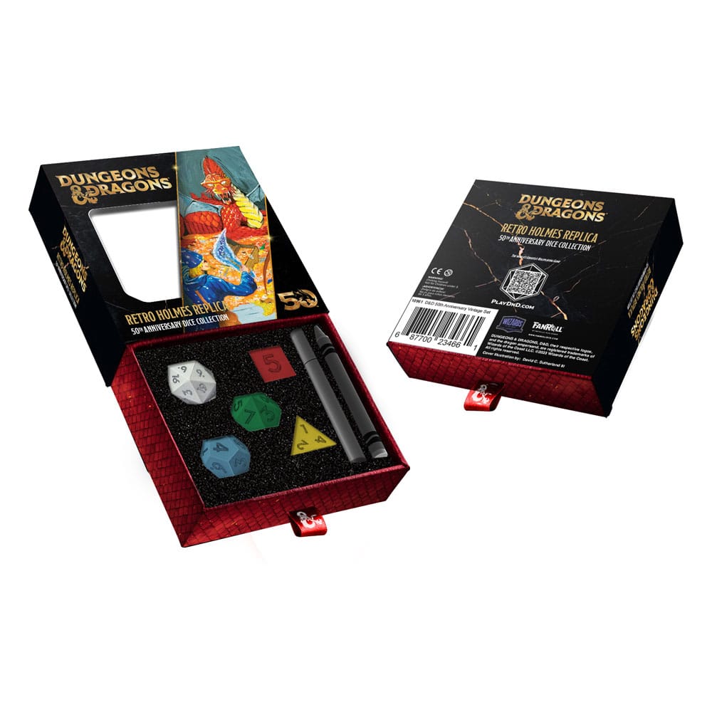 Dungeons & Dragons 50th Anniversary Retro Holmes Dice Set