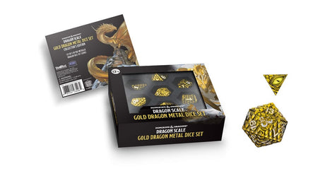 Dungeons & Dragons Dragon Scale Gold Premium Metal Dice Set