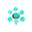 FanRoll Stardust Turquoise Mini Dice Set (7)