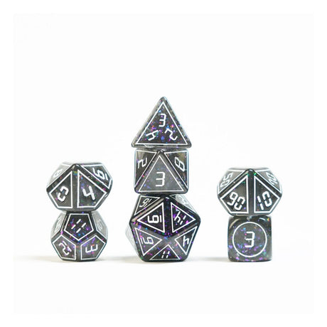 FanRoll Fade to Void Glitter Dice Set (7-piece)