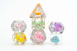 FanRoll Dice Set Love (7) - Resin Gamer Dice with Unique Inclusions