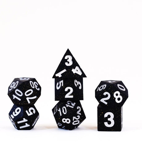 FanRoll Gold Scatter Sharp Edge Silicone Dice Set