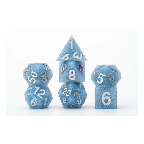 FanRoll Sharp Edge Silicone Dice Set - Volcanic Soot (7)