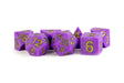FanRoll Sharp Edge Silicone Dice Set – Regal Ricochet, Set of 7
