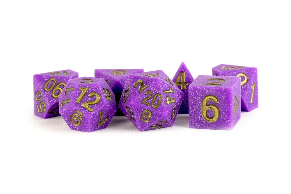 FanRoll Sharp Edge Silicone Dice Set – Regal Ricochet, Set of 7