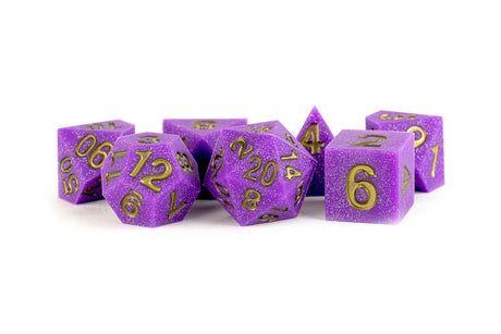 FanRoll Sharp Edge Silicone Dice Set – Regal Ricochet, Set of 7