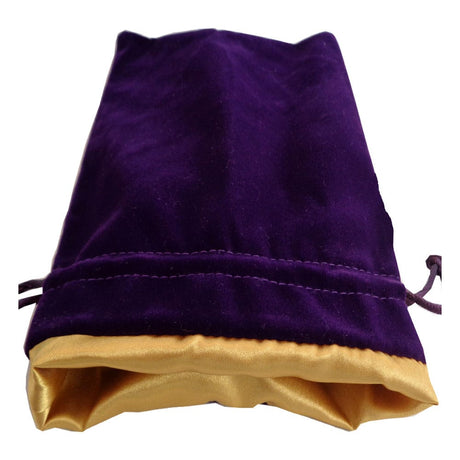 FanRoll Velvet Dice Bag - Purple with Golden Satin, Large