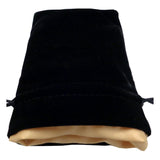 FanRoll Satin-Lined Velvet Dice Bag: Black & Gold