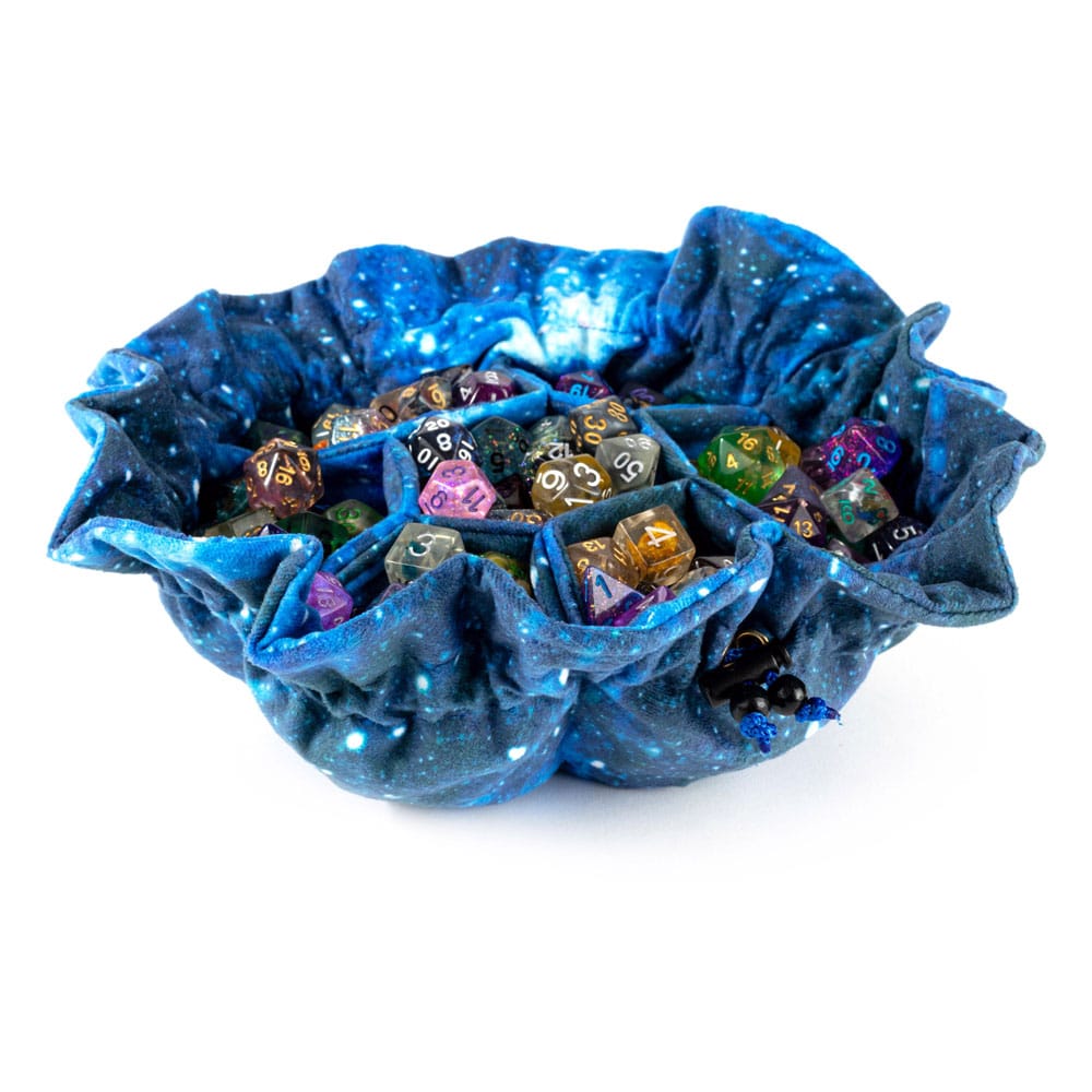 FanRoll Velvet Galaxy Dice Bag with Compartments