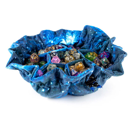 FanRoll Velvet Galaxy Dice Bag with Compartments
