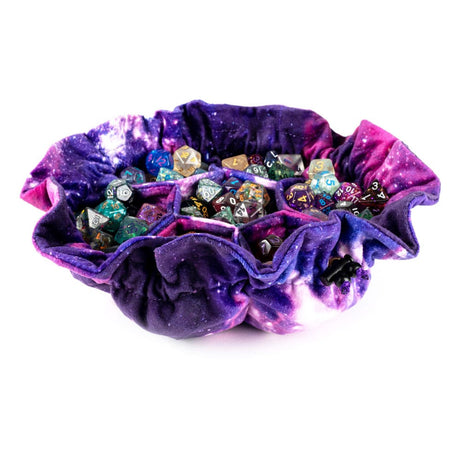 FanRoll Velvet Nebula Dice Bag with Compartments
