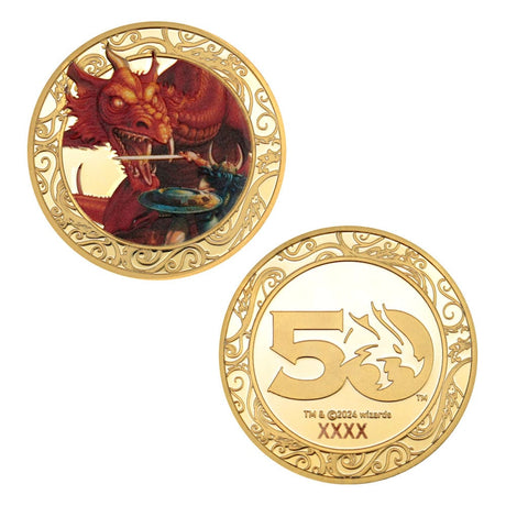 Dungeons & Dragons 50th Anniversary 24k Gold Plated Collectible Coin