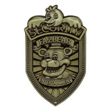 Five Nights at Freddy's Antique Brass Security Badge (FaNaTtik Replica 1/1)