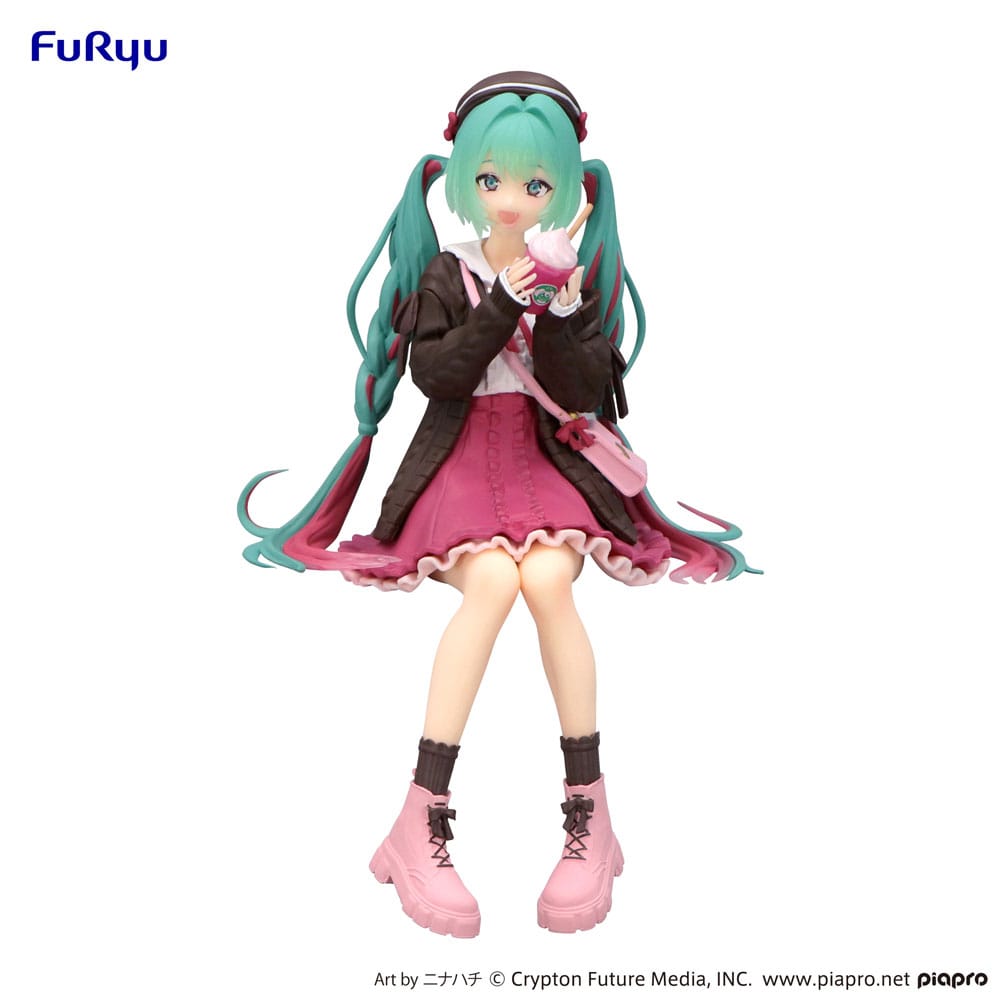 Hatsune Miku Autumn Date Noodle Stopper Statue - Pink Version