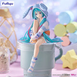 Hatsune Miku (Rabbit Ear Hood Pyjama Blue) Noodle Stopper 14 cm PVC Statue
