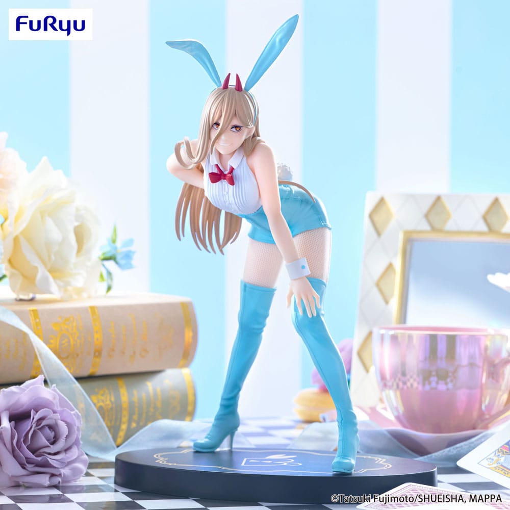 Chainsaw Man BiCute Bunnies Power Statue, Light Blue, 30 cm