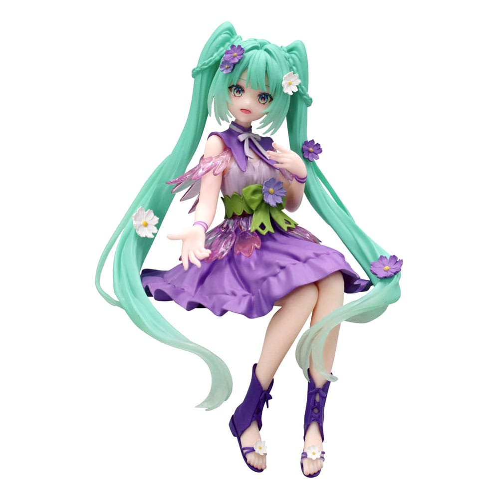 Hatsune Miku Noodle Stopper PVC Statue - Flower Fairy Cosmos Purple Ver. 14 cm