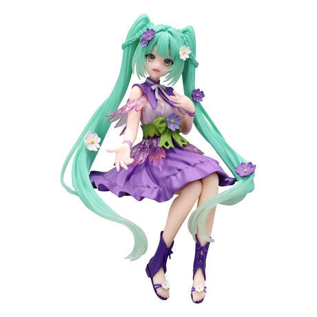 Hatsune Miku Noodle Stopper PVC Statue - Flower Fairy Cosmos Purple Ver. 14 cm