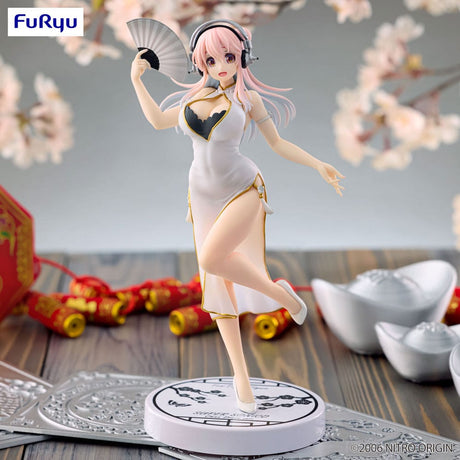 Super Sonico Trio-Try-iT PVC Statue, 21 cm, White China Dress