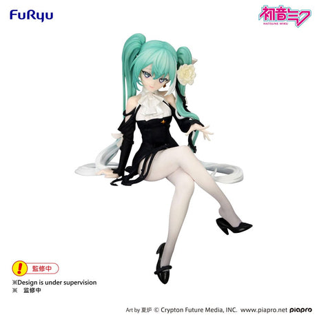Hatsune Miku Flower Fairy White Rose Noodle Stopper PVC Statue - 14 cm