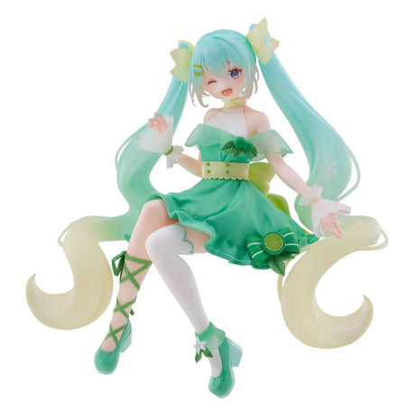 Hatsune Miku Noodle Stopper Lime PVC Statue, 14 cm