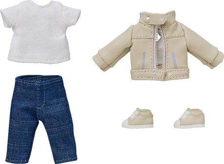 Nendoroid Doll: Leather Jacket Outfit Set (Ivory)