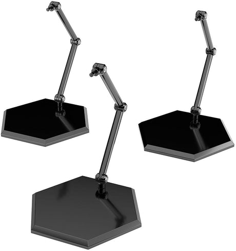 Simple Stand Mini Nendoroid More 3-Pack, Black Hex Display for Mini Figures