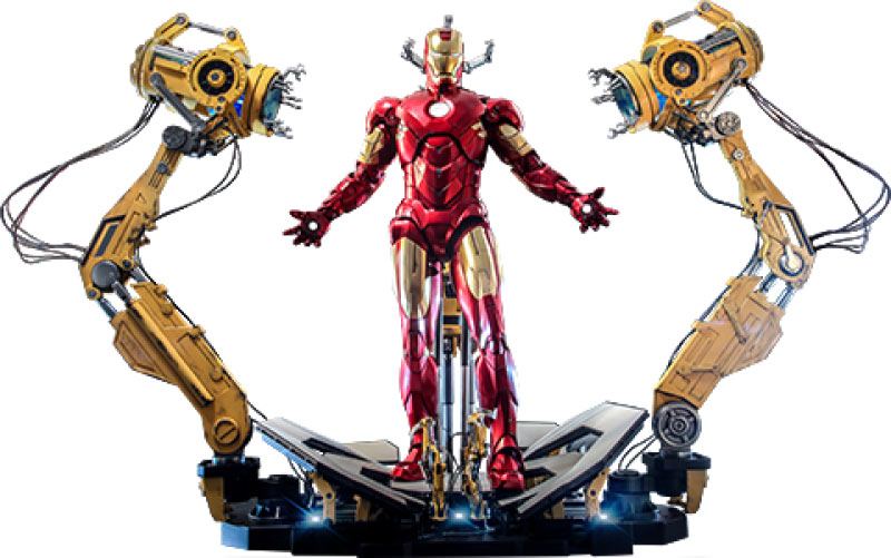 Iron Man 2 - Quarter Scale Iron Man Mark IV with Suit-Up Gantry Action Figure