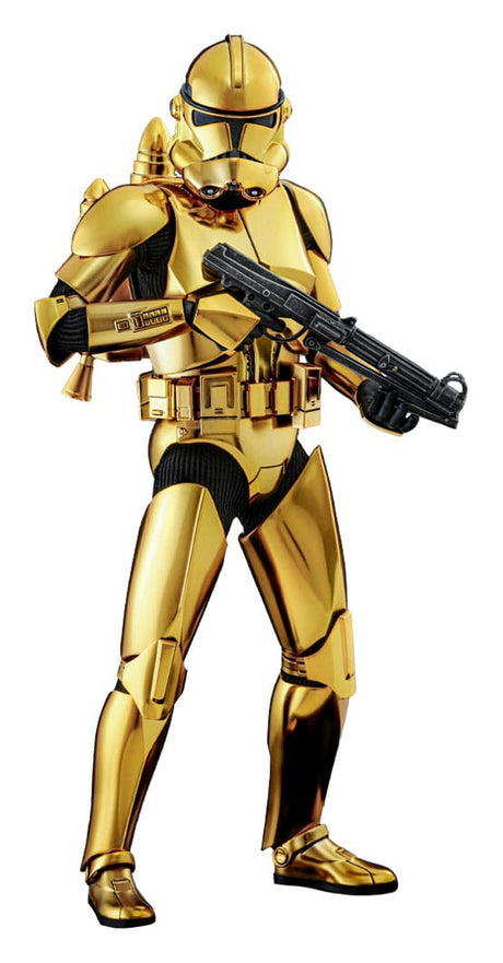 Star Wars 1/6 Clone Trooper Gold Chrome Exclusive Action Figure
