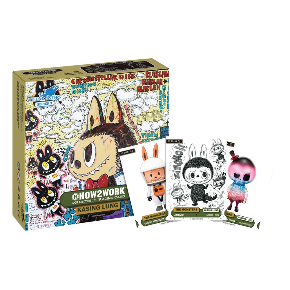 How2work Labubu Collectible Chrome Trading Cards The Monsters Series 3 Booster Box