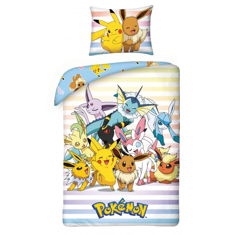 Pokémon Pikachu & friends 140x200 cm Duvet Set - Halantex