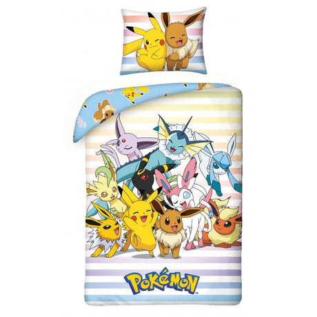 Pokémon Pikachu & friends 140x200 cm Duvet Set - Halantex