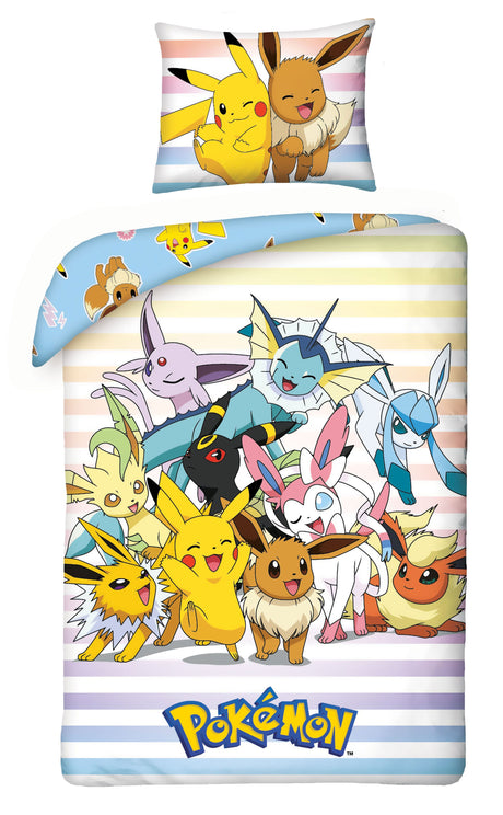 Pokemon Pikachu & Friends Duvet Set 135 x 200 cm - Halantex