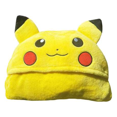 Pokémon Pikachu Coral Hooded Blanket - 120 x 150 cm
