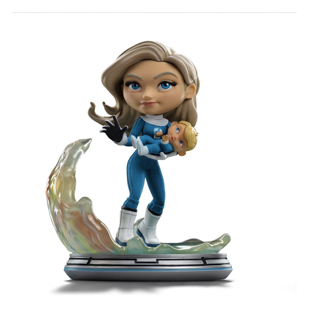 Fantastic Four Mini Co: Invisible Woman and Franklin 15cm PVC Figure