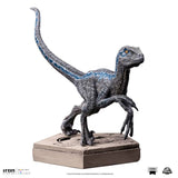 Jurassic World Icons Iron Studios Statue - Velociraptor Blue, 9 cm