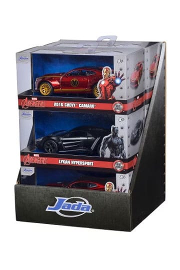 Marvel Jada Toys Vehicle Assortment: Spider-Man, Iron Man, Black Panther