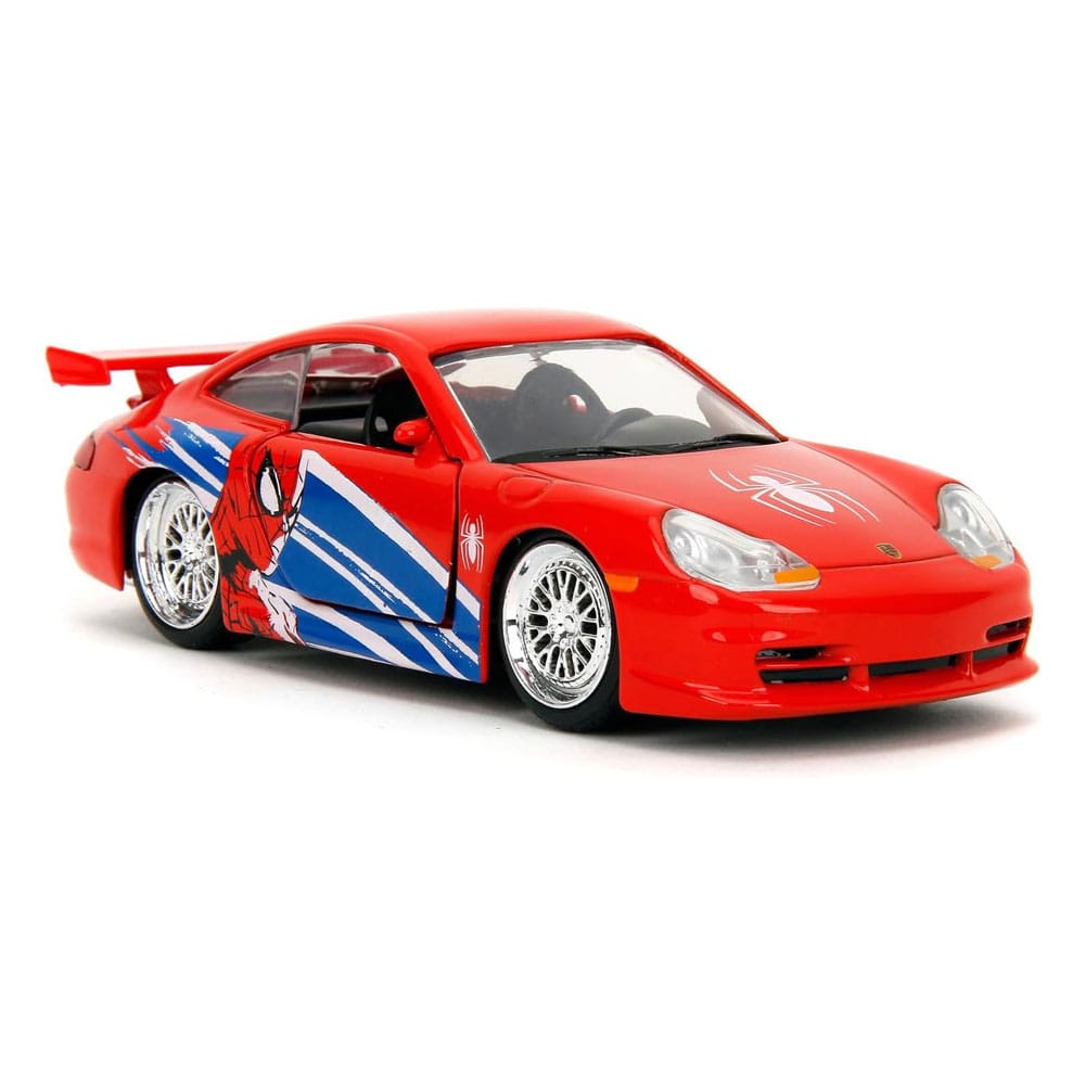 Marvel Spider-Man Porsche 911 GT3 RS 1:32 Scale Vehicle Pack of 6