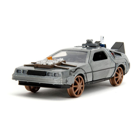 Back to the Future DeLorean Diecast Model with Railroad Wheels (1/32)