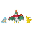 Pokémon Select Battle Figure - Pikachu, Squirtle, Hawlucha 7.5cm