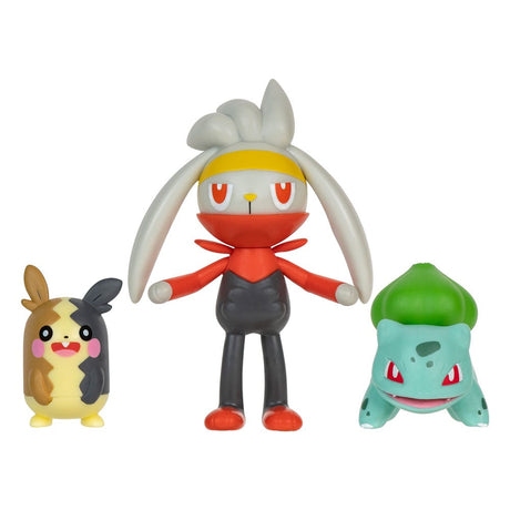 Pokémon 3-Pack Battle Figure Set - Morpeko, Bulbasaur, Raboot