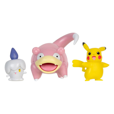 Pokémon Battle 3-Pack: Pikachu, Litwick, Slowpoke Action Figures