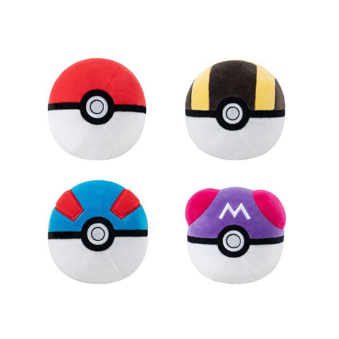Official Pokémon Plush Figure Pokeball 10cm - Various Types