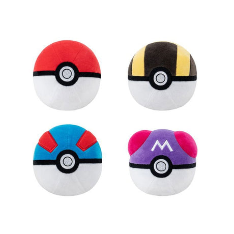 Official Pokémon Plush Figure Pokeball 10cm - Various Types