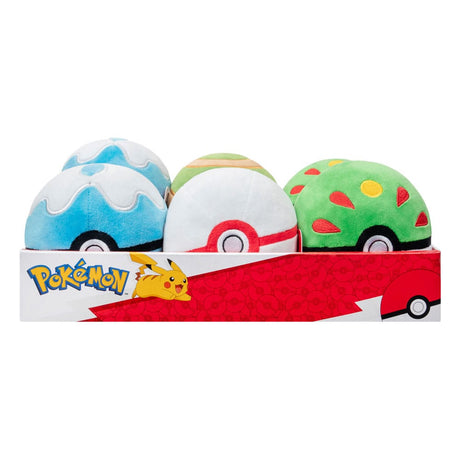 Pokémon Plush Figures Set, Official Poké Balls Collection by Jazwares