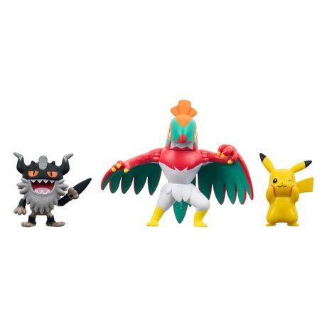 Pokémon Battle Figure Set 3-Pack: Pikachu, Perrserker, Hawlucha