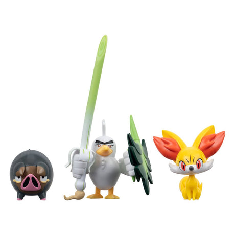 Pokémon Battle Figure Set: Fennekin, Lechonk, Sirfetch'd 5 cm 3-Pack