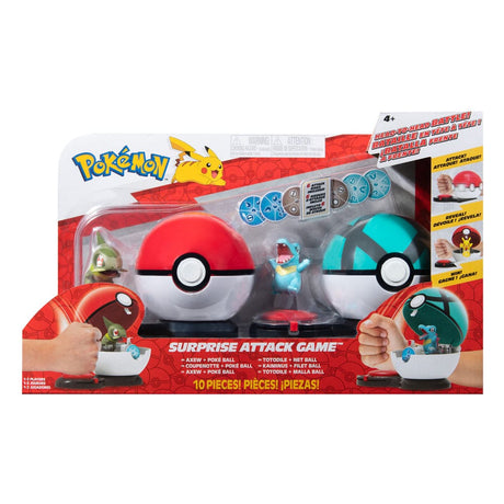 Pokémon Surprise Attack Game - Axew, Poké Ball vs. Totodile & Net Ball
