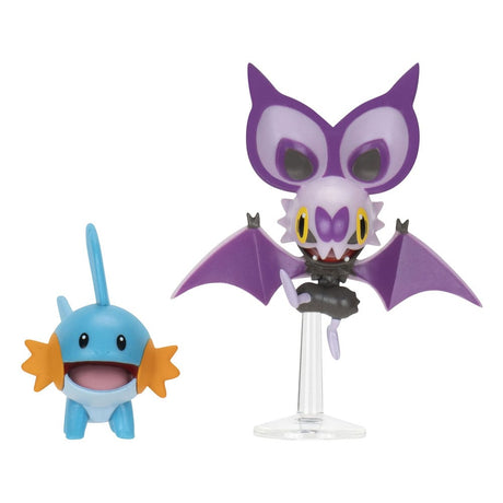 Pokémon Mudkip & Noibat Mini-Figure 2-Pack | Jazwares Brand