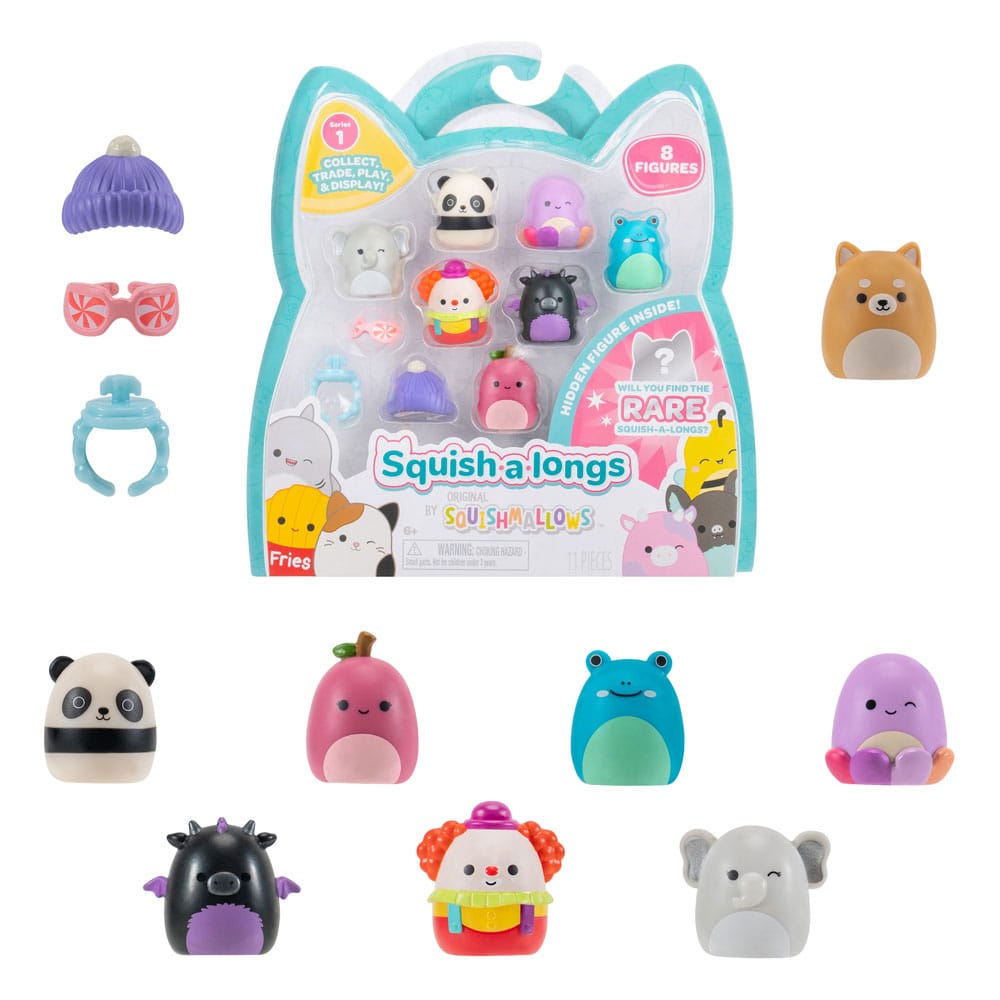 Squishmallow Squish-a-longs Mini Figures: 8-Pack Style 3